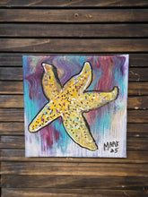 Load image into Gallery viewer, 8x8 starfish  original  painting on canvas