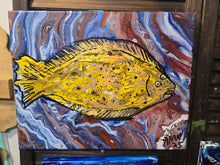 Load image into Gallery viewer, 11x14  flounder original  painting on stretched canvas