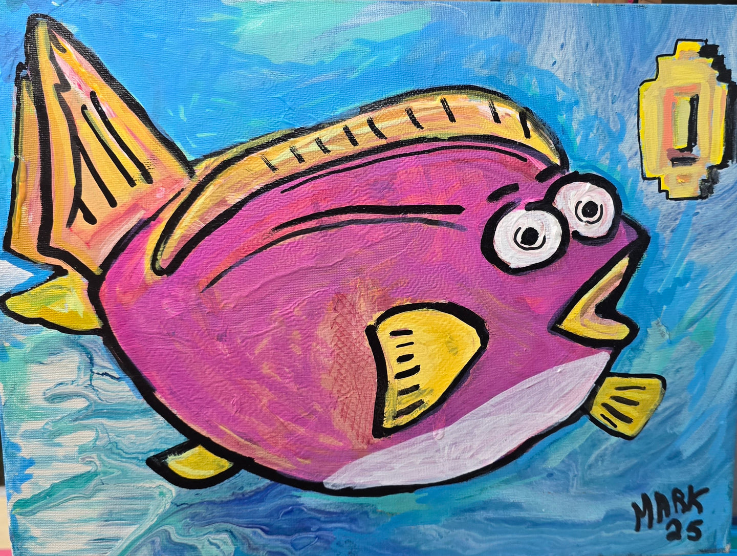 World 2-2 fish 14x11