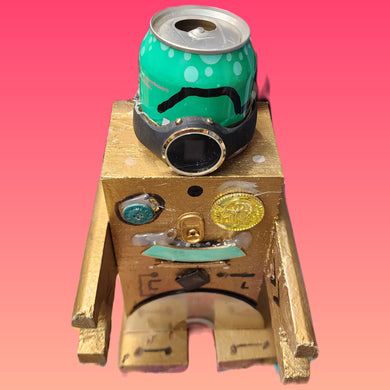 Shred bot.  ROBOT sculpture  found  object