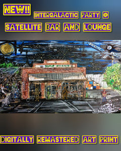 intergalactic space party  @Satelitte Bar and Lounge digital art prints