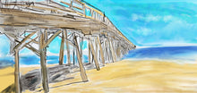 Load image into Gallery viewer, 8x16 &quot; kure beach pier print