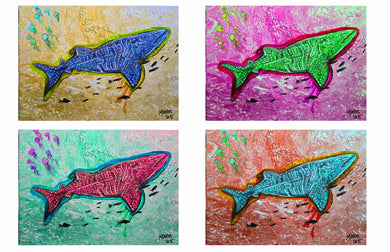 whale shark prints 11x17 signed in poly sleeve