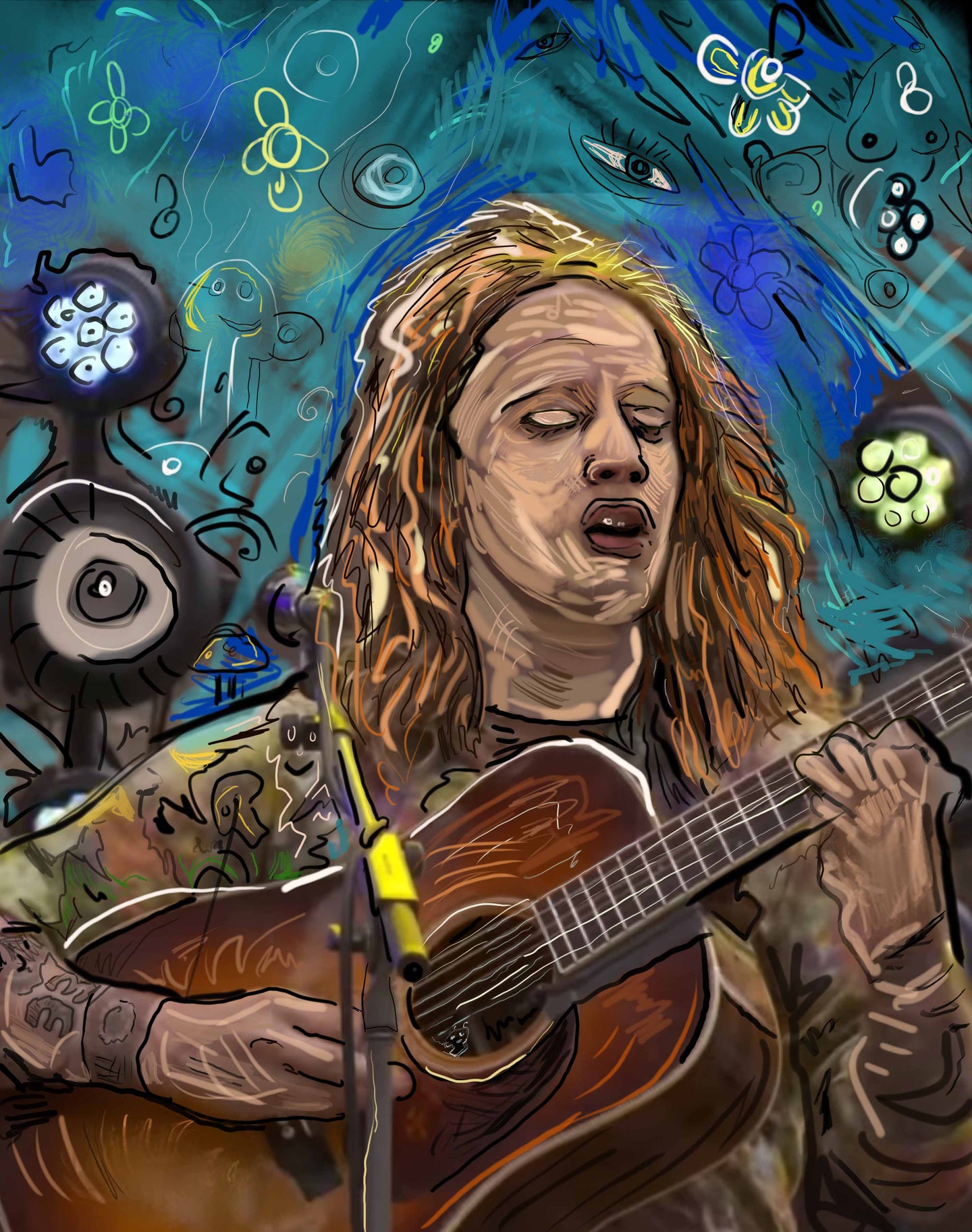 Tribute to Billy Strings prints available