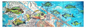 Wrightsville beach map art print