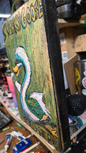 Load image into Gallery viewer, Sneaky goose 16x10 embellished print ready to hang built panel