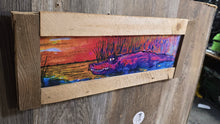 Load image into Gallery viewer, Cape Fear  Gator in the pink sunset mounted embelished print 7x18&quot;