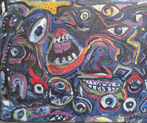 8x10 original painting on stretched canvas "yappin"