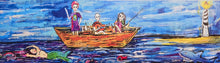 Load image into Gallery viewer, 5x16 signed paper print in poly bag Ship of fools: blue coast