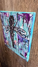 Load image into Gallery viewer, ) 8x10&quot; small  dragonfly original  painting on canvas blue