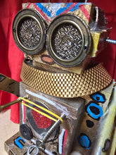 Load image into Gallery viewer, Dresser top  scrap robot sculpture  12.5 inches tall