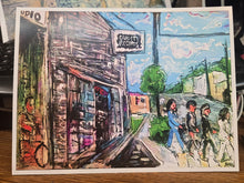 Load image into Gallery viewer, 8x10 signed print (unframed ) gravity records castle street crossing shipped in polybag