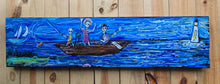 Load image into Gallery viewer, New Ship of Fools in Cape Fear Marsh original painting on built wood panel 43 in wide