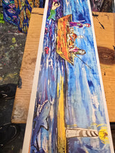 Load image into Gallery viewer, 5x16 signed paper print in poly bag Ship of fools: blue coast