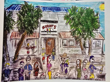 Load image into Gallery viewer, 8x10 Buddys Wrightsville Beach print unframed  signed in poly sleeve