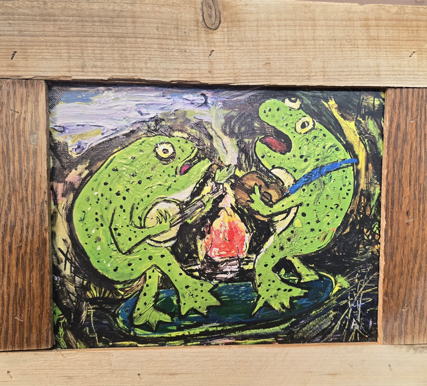 10x12  hand built framed print amphibious jubilation  by Mark Herbert