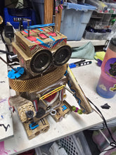 Load image into Gallery viewer, Dresser top  scrap robot sculpture  12.5 inches tall