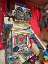 Load image into Gallery viewer, Dresser top  scrap robot sculpture  12.5 inches tall