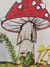 Load image into Gallery viewer, 5x7 mini print /note card mushroom art by Laurel Herbert