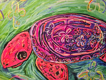 Load image into Gallery viewer, 10x12 framed print aloha sea turtle