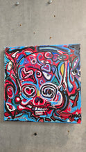 Load image into Gallery viewer, 10x10  original on stretched canvas&quot;  indigestaskull&quot;