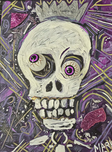 10x12  original mixed media painting on stretched canvas "royal stress test"