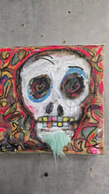 Load image into Gallery viewer, 10x10  original on stretched canvas skull dude