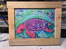 Load image into Gallery viewer, 10x12 framed print aloha sea turtle