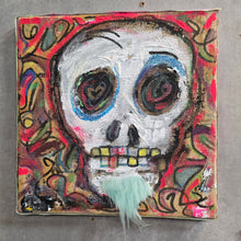 Load image into Gallery viewer, 10x10  original on stretched canvas skull dude