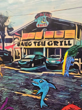 Load image into Gallery viewer, 5x7 mini print" hang ten grill  signed in poly sleeve