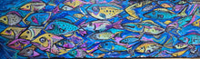 Load image into Gallery viewer, Original painting on built wood panel the flow series   12"x40"