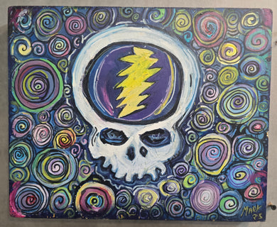 15 x12.26 spiral hard candy  stealie dead head original
