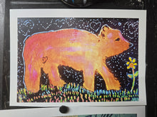 Load image into Gallery viewer, 5x7 mini print /note card"  lil bear "