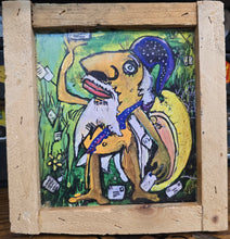 Load image into Gallery viewer, "The Snail Mail Wizard Delivers ...Eventually folky framed print