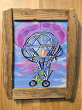 Load image into Gallery viewer, Flight of fanciful  frog 11.5 x9 ready to hang
