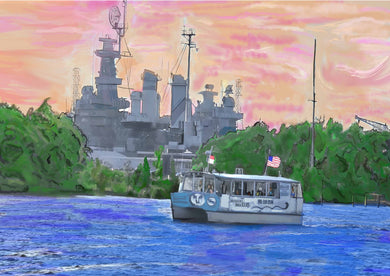 10x8  signed art print by Mark Herbert wilmington water tours