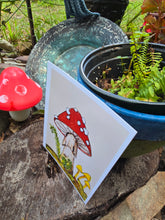 Load image into Gallery viewer, 5x7 mini print /note card mushroom art  3 by Laurel Herbert