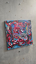 Load image into Gallery viewer, 10x10  original on stretched canvas&quot;  indigestaskull&quot;