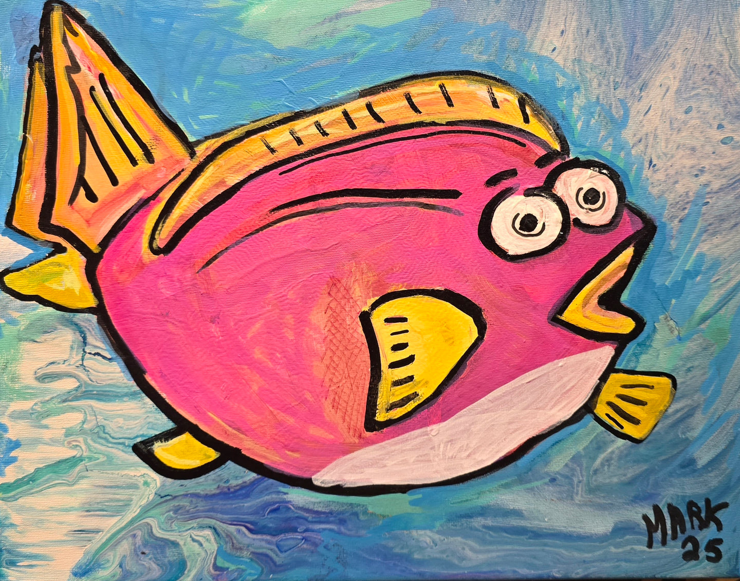 World 2-2 fish 14x11