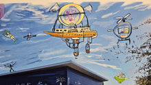 Load image into Gallery viewer, 7x 16 "planet express lands at  flying machine brewery