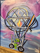 Load image into Gallery viewer, Flight of fanciful  frog 11.5 x9 ready to hang