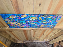 Load image into Gallery viewer, Original painting on built wood panel the flow series   12"x40"