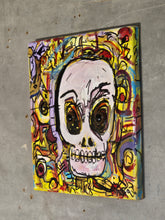 Load image into Gallery viewer, 10x 10  eye eye captain  original on stretched canvas skull dude