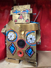 Load image into Gallery viewer, Dresser top  scrap robot sculpture  12.5 inches tall