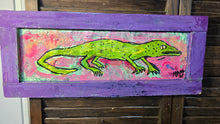 Load image into Gallery viewer, 19×8 lizard orginal on wood