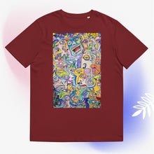 Load image into Gallery viewer, Unisex organic cotton t-shirt abstract faces by Mark Herbert