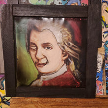 Load image into Gallery viewer, 12x12  framed embellished  print &quot;Mozart &quot; black frame