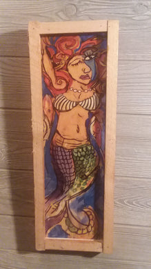 Cubist mermaid 1 17x6 