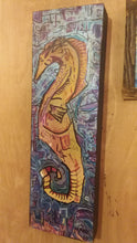 Load image into Gallery viewer, Original 5x16 seahorse  built wood panel