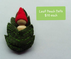Leaf Pouch dolls